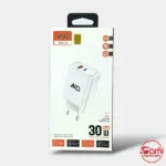 روی بسته بندی شارژر دیواری 30 وات آکو مدل AH-15